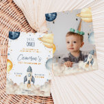 Invitation Espace Premier Voyage Autour Du Soleil Anniversair<br><div class="desc">Célébrez votre garçon d'anniversaire avec cette invitation d'anniversaire à thème de l'espace extra-atmosphérique galaxie. Tout le texte est entièrement modifiable et peut être customisé pour convenir à n'importe quel anniversaire ou événement. Pour une personnalisation plus avancée de cette conception,  il suffit de cliquer sur le bouton "Customiser" ci-dessus.</div>