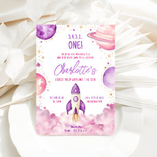 Invitation Espace Premier Voyage Autour Du Soleil Anniversair