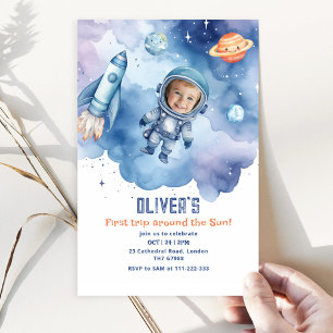 Invitation Espace Premier voyage autour du soleil Photo