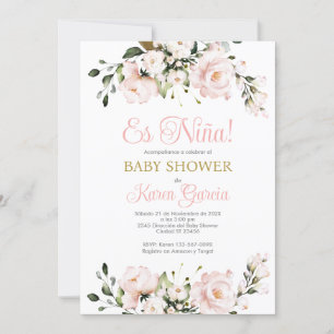 Invitation Espagnol Baby shower fille