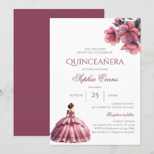 Invitation Espagnol Boho Quinceanera