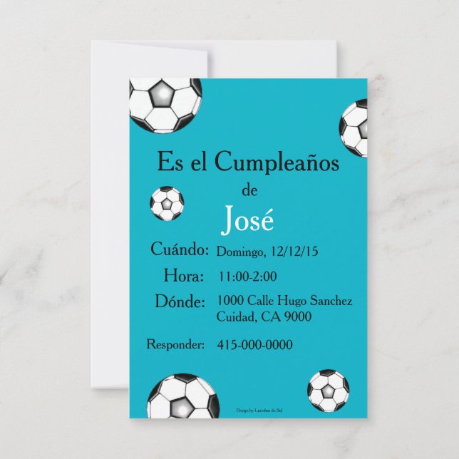 Invitation Espagnol : Fiesta de cumpleaños - Invitación (Dos)