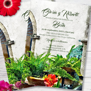 Invitation Espagnol, Hacienda Patio Mariage mexicain