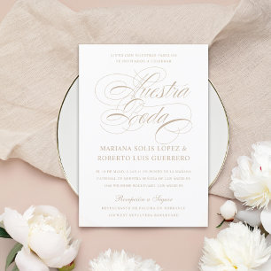 Invitation Espagnol Nuestra Boda Tan Mariage