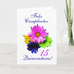 Invitation Espagnol : Quinceanera 15 y.o. B-jour