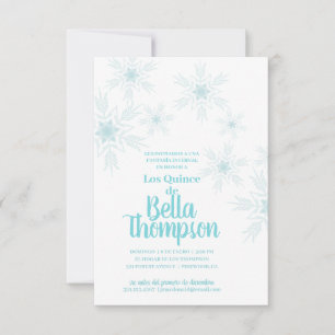 Invitation ESPAGNOL quinceañera HIVER WONDERLAND