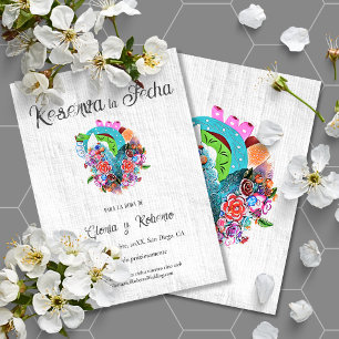 Invitation Espagnol Rustique Coeur Mexicain Mariage Enregistr