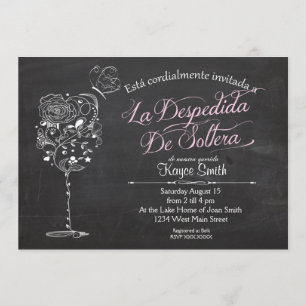 Invitation EspagnolVintage Vin Verre Douche nuptiale INvitati