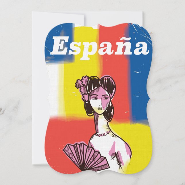Invitation España vintage travel poster (Devant)