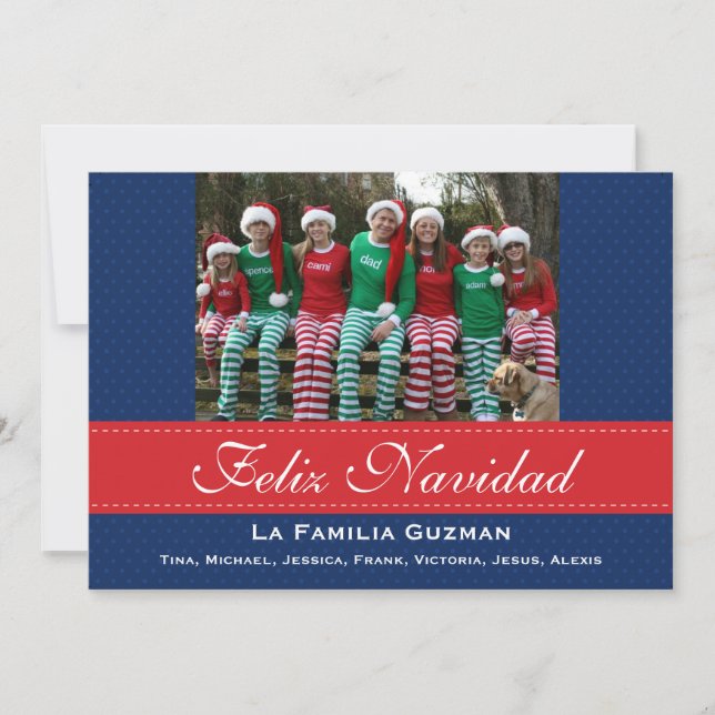Invitation Español-Feliz Navidad / Noël espagnol (Devant)