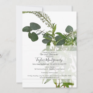 Invitation "Espoir" Aquarelle botanique avec feuilles d'eucal