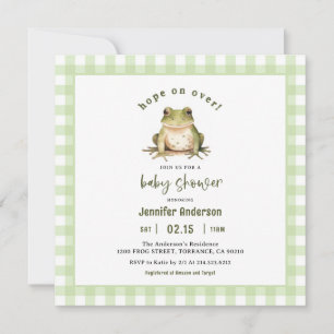 Invitation Espoir sur le Carré de Baby shower de grenouille