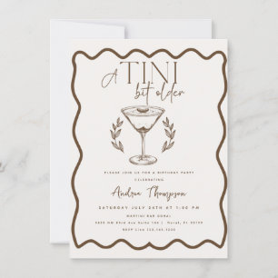 Invitation Espresso Light Martini Cocktail anniversaire