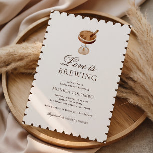 Invitation Espresso Martini Amour brasse la Fête des mariées