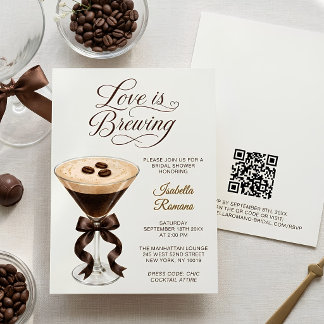 Invitation Espresso Martini Love Is Brewing Enterrement de Vi