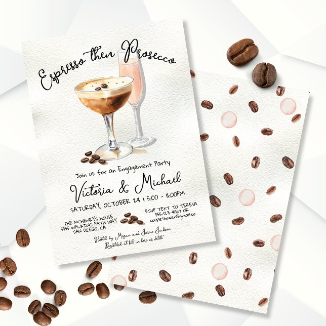 Invitation Espresso Martini Prosecco (Créateur téléchargé)