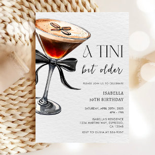 Invitation Espresso Martini Tini Bit Anniversaire