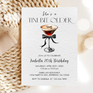Invitation Espresso Martini Tini Bit Anniversaire