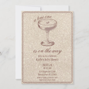 Invitation Espresso Martini Tini Un Baby shower