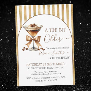 Invitation Espresso martini 'Un peu plus âgée' anniversaire o