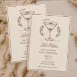Invitation Espresso Tini Bit Ancien 30e anniversaire élégant<br><div class="desc">Ces élégants invitations à expresso martini sont amusants pour les fêtes de 30e anniversaire. Il s'agit notamment d'une bordure dorée glamour et de graphismes minimalistes de cocktails. Trouvez des articles de fête correspondants dans mon magasin.</div>