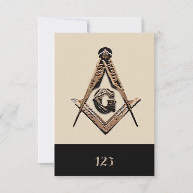 Invitation Esprit maçonnique (Golden) (Devant)