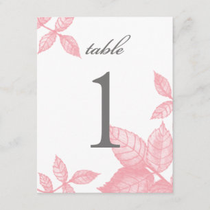 Invitation Esquisse Rose grand nombre de tables en rose