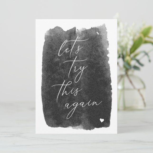 Invitation Essayons Cette Nouvelle Fois Noir Modifier La Cart (Debout devant)