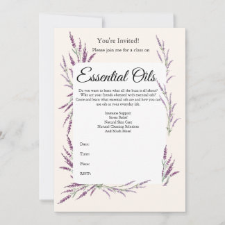 Invitation Essential Oil Class