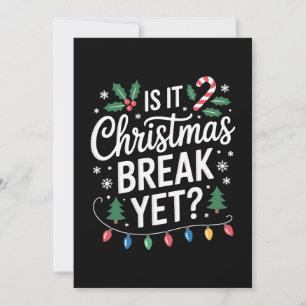 Invitation Est-ce que c'est déjà les vacances de Noël, arbre 