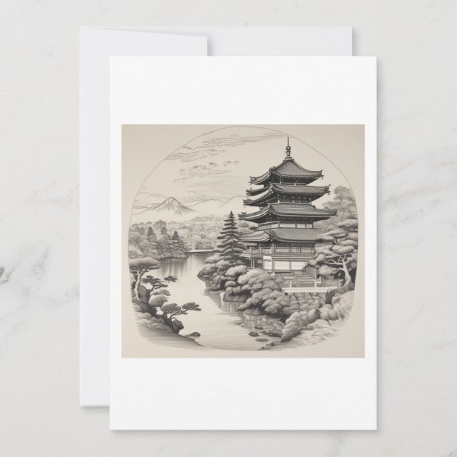 Invitation estampe asiatique  (Devant)