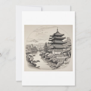 Invitation estampe asiatique 