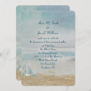 Invitation Estarfish mariage sur la plage