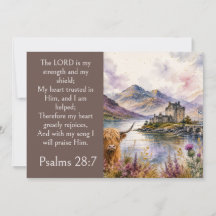 esthétique des Highlands d'Écosse, Psaume 28:7 Bib