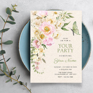 Invitation esthétique florale rustique