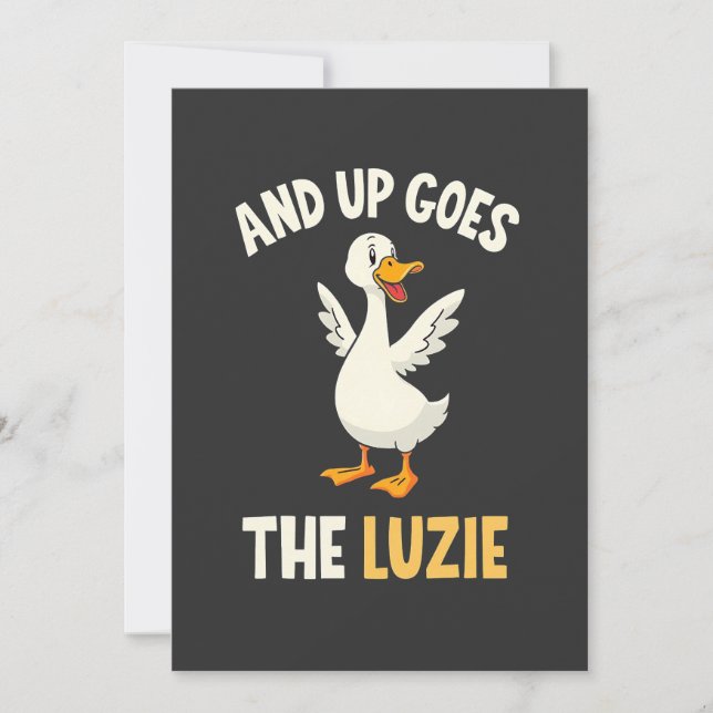 Invitation Et en haut va les Luzie Funny Goose Lovers (Devant)