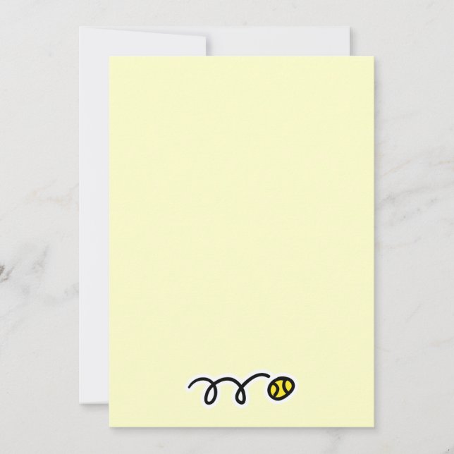 Invitation et papeterie avec design de balle de te (Devant)