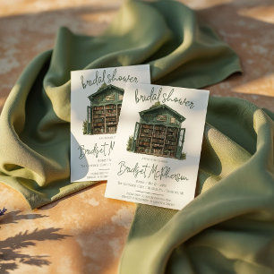 Invitation Étagères, Chapitre, Cottagecore, Enterrement de vi