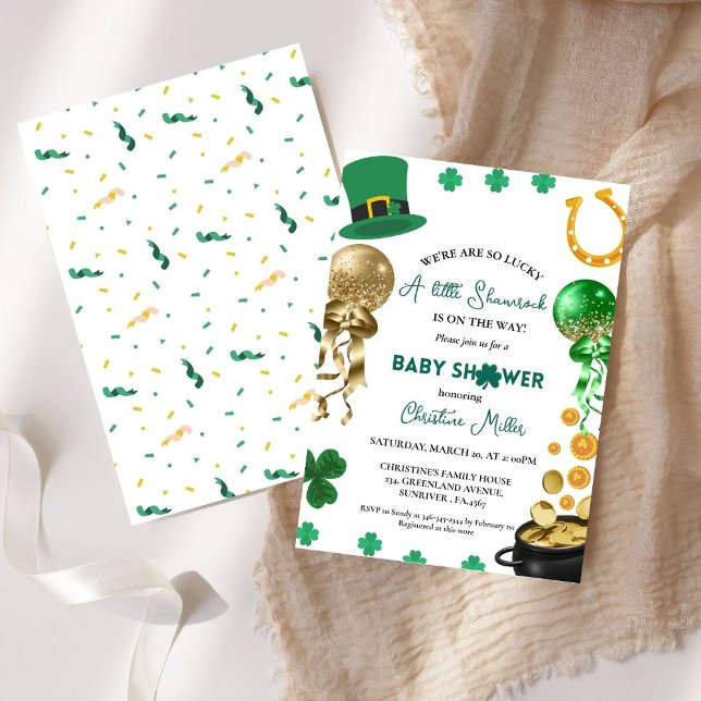 Invitation Étaient si Lucky St patrick Baby shower de jour (Créateur téléchargé)