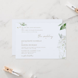 Invitation Etanche bleu Dusty Folio Les deux parents Mariage