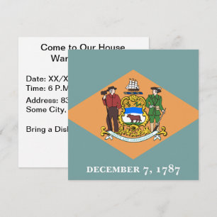 Invitation État du drapeau du Delaware