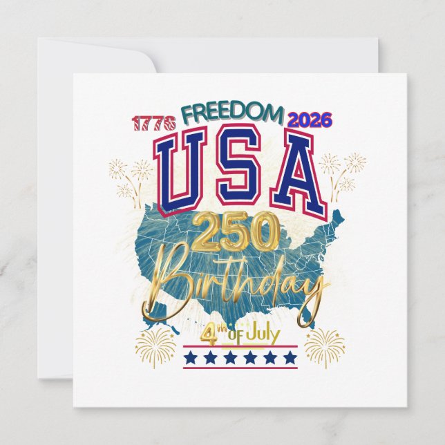 INVITATION ÉTATS-UNIS 250 ANS DE LIBERTÉ (Devant)