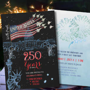 Invitation États-Unis 250 Ans de Liberté Nous le Peuple Patri