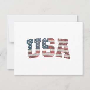 Invitation États-Unis Drapeau Patriotique 4 juillet Amérique
