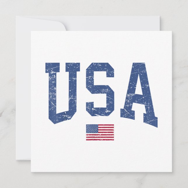 Invitation États-Unis Femmes Hommes Enfants Patriotique Améri (Devant)