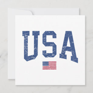 Invitation États-Unis Femmes Hommes Enfants Patriotique Améri