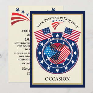 Invitation États-Unis patriotiques