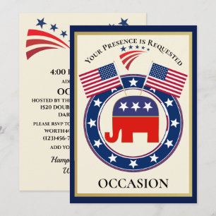 Invitation États-Unis patriotiques