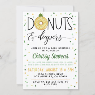 Invitation Été Donut Baby Sprinkw Shower