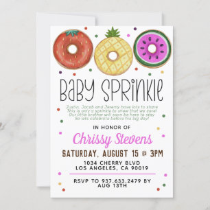 Invitation Été Donut Baby Sprinkw Shower